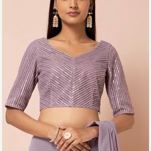 Lavender Saree Blouse
